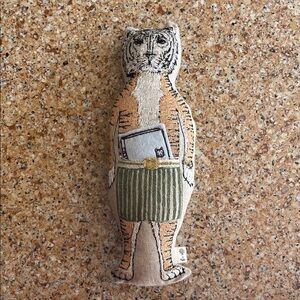 🐯 Coral & Tusk Embroidered Tiger Pocket Doll